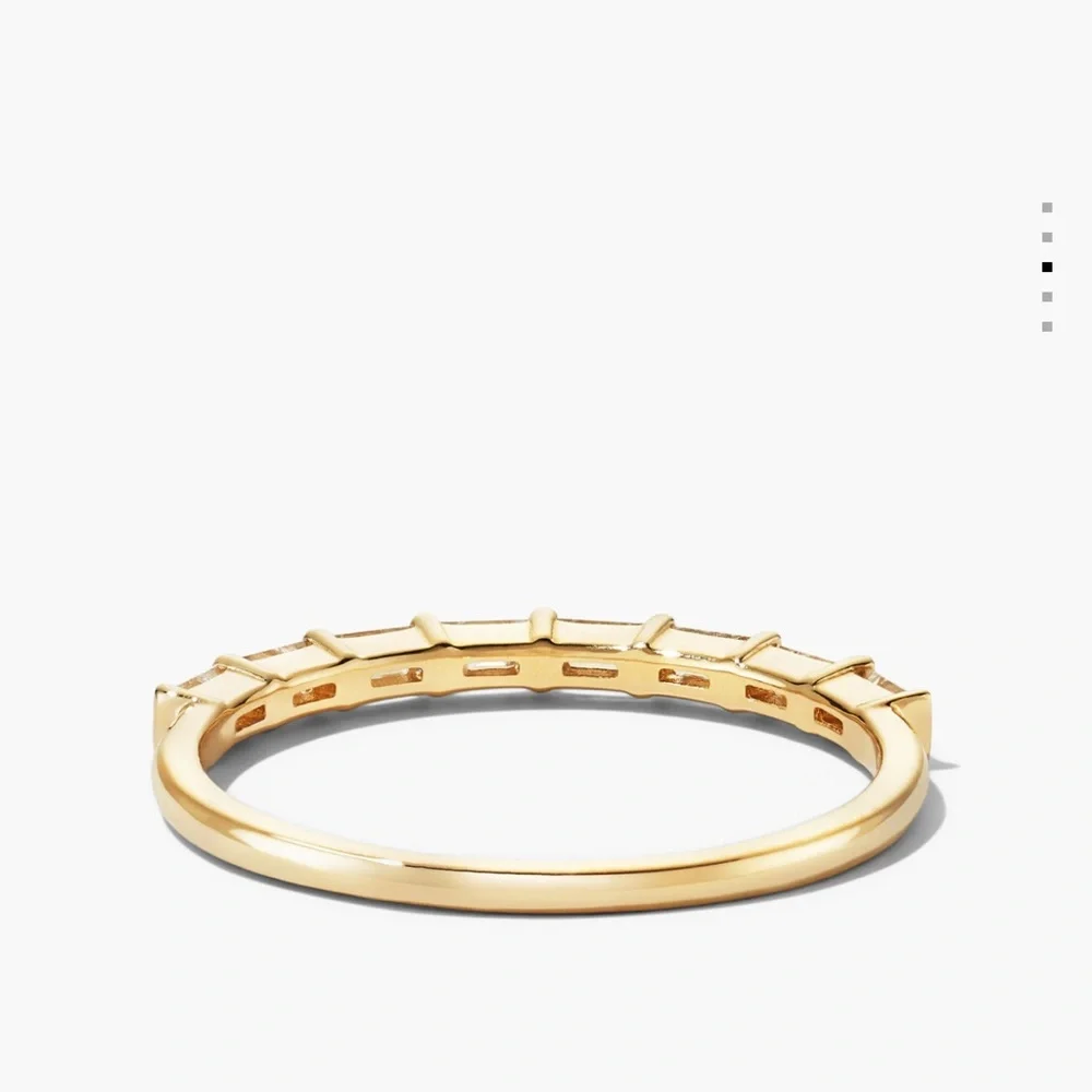 Mejuri 14k Gold Baguette Diamond Stacking Ring - Gold - Picture 3 of 4